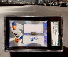 2013 Finest #AJR-ZW Zack Wheeler Rookie Jumbo Relic AUTO Mets SGC 9 *MASONCARDS*
