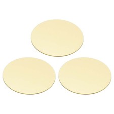 3 Pcs Metal Stamping Blanks, 40mm Round Stamping Tags, 0.8mm Thick, Brass Tone