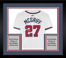 Framed Fred McGriff Atlanta Braves Autographed White Nike Replica Jersey