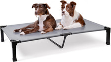 Elevated Dog Bed, Cooling Raised Pet Cot with Chew Proof Washable Breathable Mes
