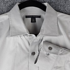 Banana Republic Men  s Dress Shirt 16-16.5 L Gray 100 Percent Cotton Long Sleeve