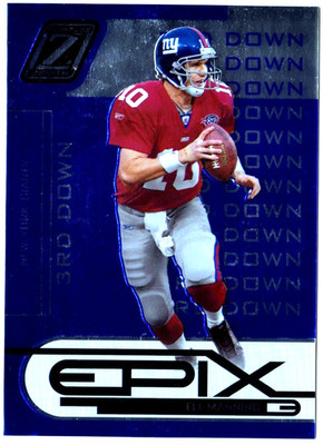 2005 Zenith Epix Blue 3rd Down Eli Manning #137/250  *NY GIANTS*