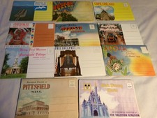 Lot of 11 UNITED STATES POSTCARD FOLDOUTS  Chesapeake Bay Bridge, Henry Ford Mus