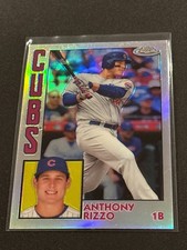 2019 Topps Chrome Anthony Rizzo 1984 Topps Throwback Refractor Insert Card NM