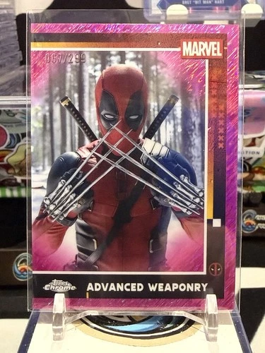 2025 Marvel Topps Chrome Studios Deadpool Pink Advanced Weaponry /299 TZ