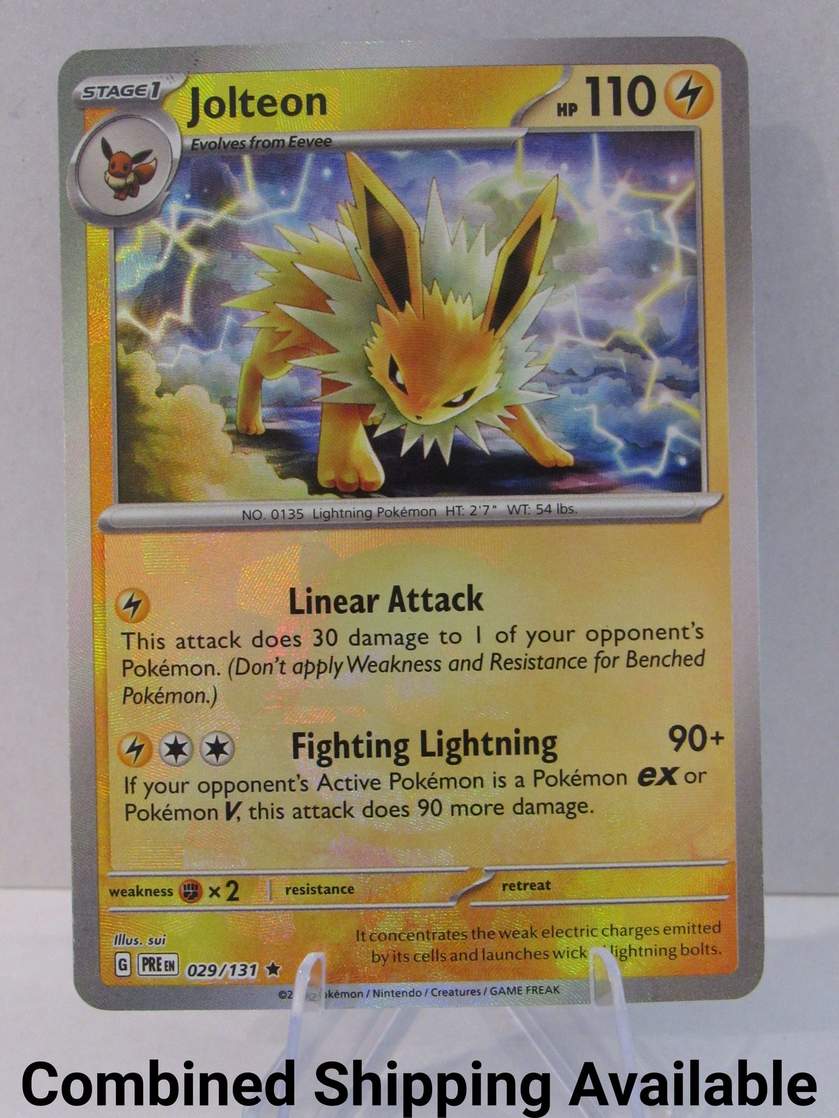 Jolteon (Poke Ball Pattern) 029/131 SV: Prismatic Evolutions NM Holo  17185