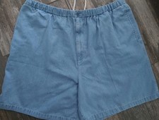 NOS Vintage Lands' End Men's Large 36-38 Light Blue 100 Cotton Shorts Dad Core