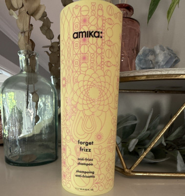 Amika forget frizz Anti-Frizz Smoothing Shampoo Glycolic Acid 33.8 fl oz