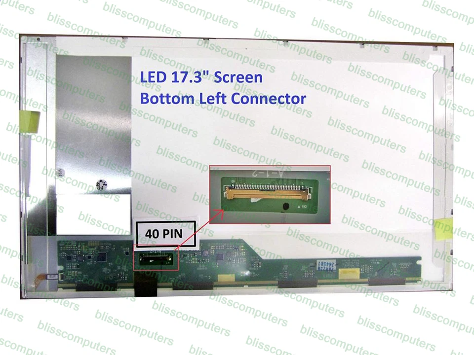 DELL STUDIO 1745 LP173WD1(TL)(A2) LAPTOP LED LCD Screen 17.3" WXGA++ Bottom Left - Image 3 of 4