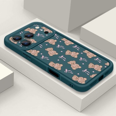 Stoßfeste Bär Silikon Weich Schutz Hülle für iPhone 17 Pro Max 17e 16 15 14 13