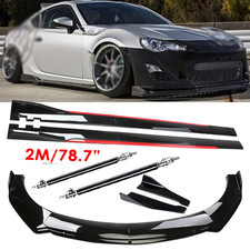 Front Bumper Lip Side Skirt Rear Lip Glossy Black Red For 2013 Scion Frs Fr-s