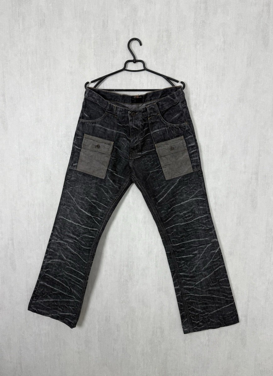 Vintage Y2K Energie x Miss Sixty Mens Avantgarde Multipocket Jeans