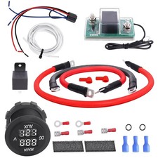 12v Utv Dual Battery Isolator Kit With Monitor Utv-sbi-cm Replacement