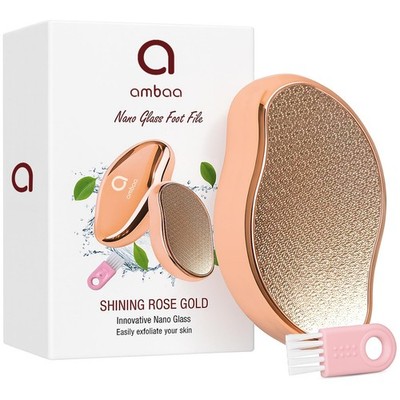 Ambaa Professional Nano Glas Fußfeile (Roségold) (Entfernen Sie Hornhaut & abgestorbene Haut)