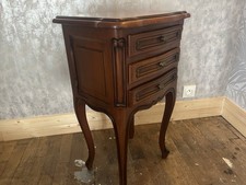 French Louis Style Oak Bedside Table Unique