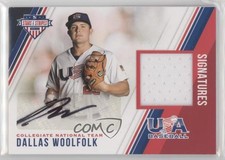 2018 Panini USA Baseball Stars & Stripes 176/299 Dallas Woolfolk #6 Auto 0a2