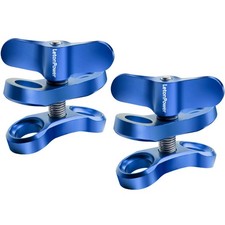 2-Hole 1" Aluminum Clamp Ball Mount 2-Pack - Bracket for Diving Light Arms ...