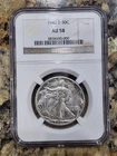 1943 D 50 Cent NGC AU58 Walking Liberty Silver