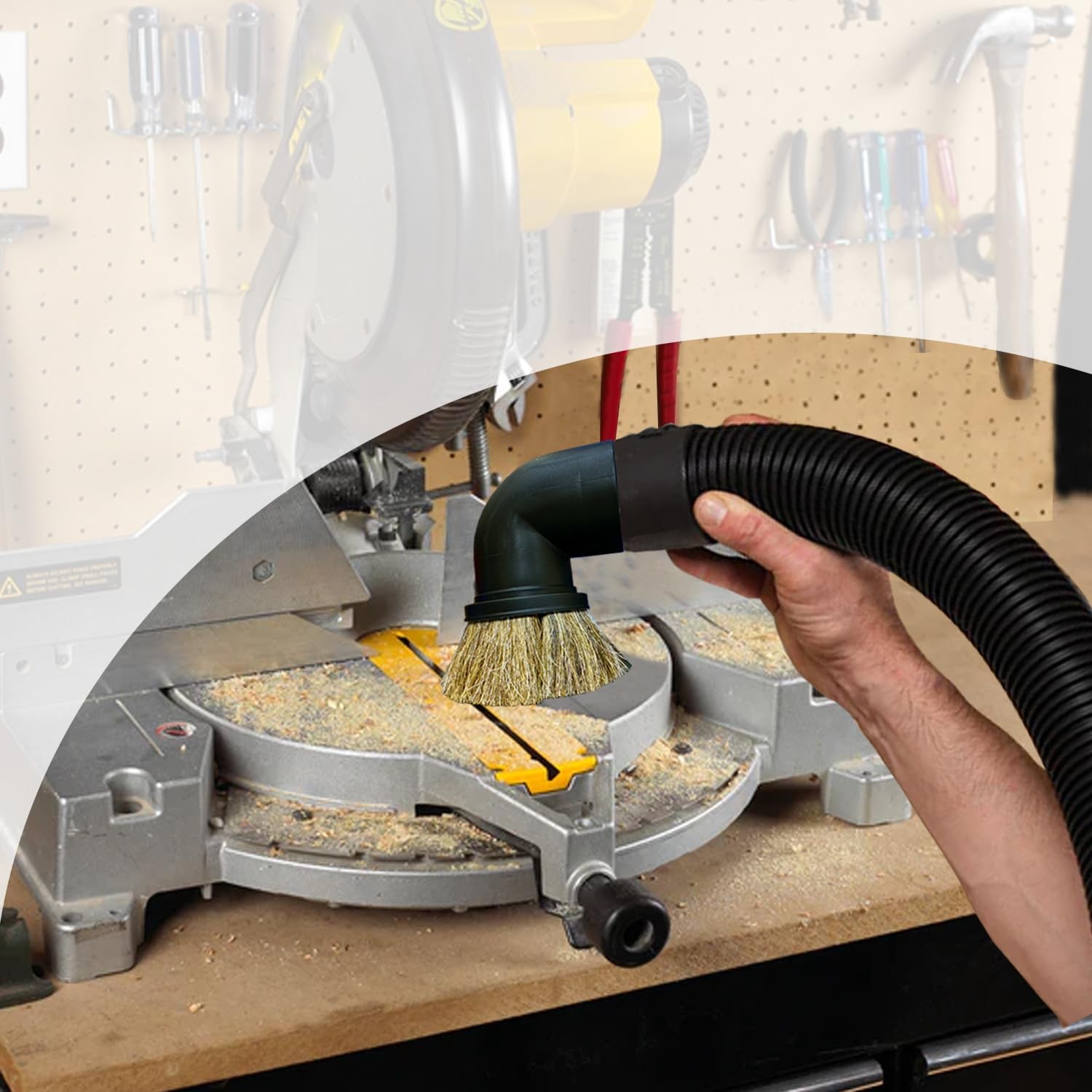 Round Dusting Brush Tool Attachment for Shop Vacs 2 1/2 Inch Wet/Dry Vacuum H...