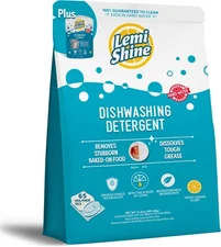 Natural Dishwasher Detergent Pods + Dishwasher Cleaner 1 Ct | All-In-One Powder 