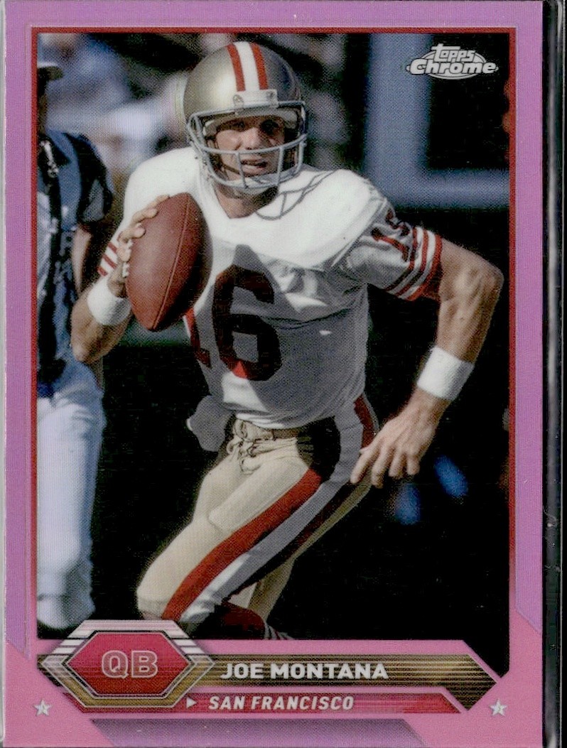 2024 Topps Chrome Composite Joe Montana #16 Pink Refractor 49ers QB