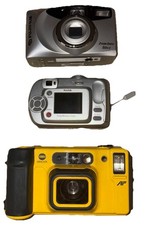 LOT 3 CAMERAS: KODAK COMPACT EASYSHARE;FUJIFILM ZOOM 60EZ;MINOLTA WEATHERMATIC