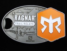 RG01175 2015  RAGNAR TRAIL RELAYS  BOTTLE OPENER SPORTS AWARD BELT BUCKLE
