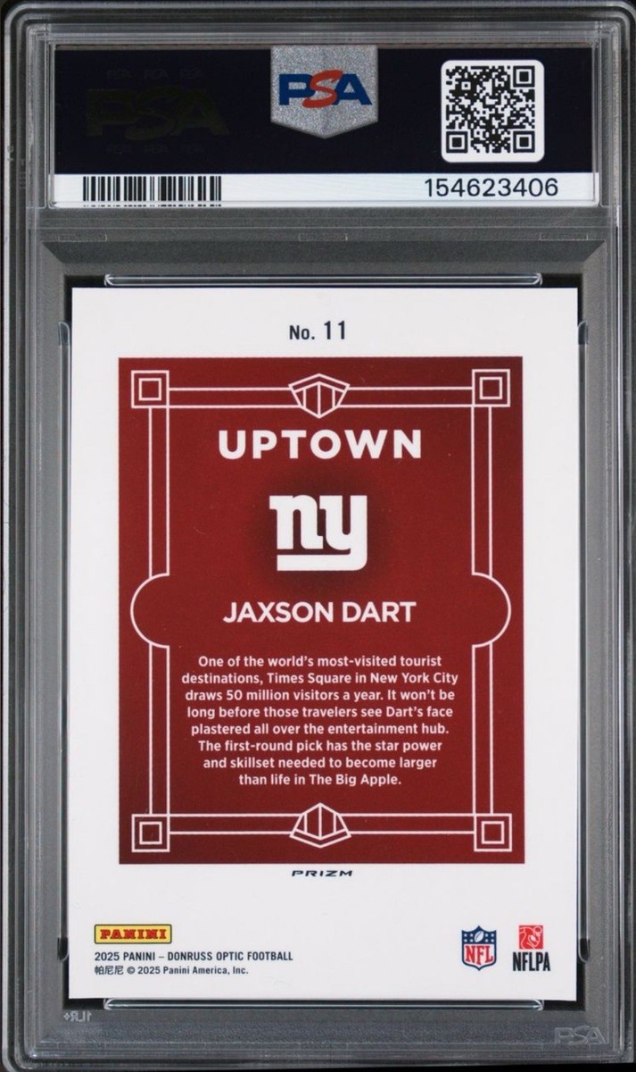 その他 PANINI DONRUSS OPTIC 2025 Panini Donruss Optic Uptown Jaxson Dart PSA 8 #11 (RC) | eBay