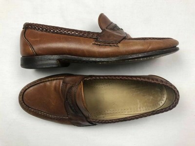 Allen Edmonds Newcastle Mens Brown Woven Trim Leather 