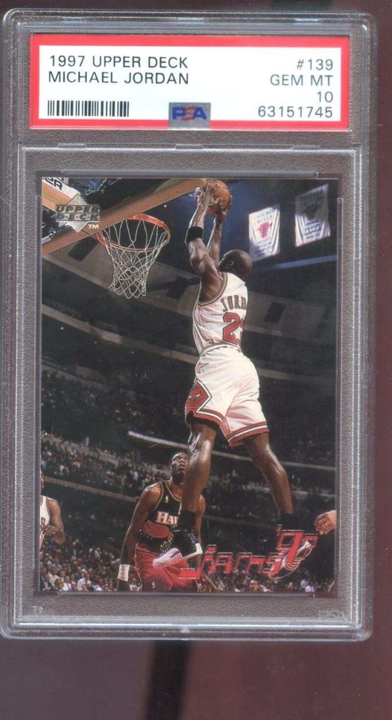 1997-98 Upper Deck #139 Michael Jordan Jams PSA 10 Graded 