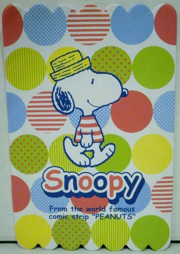Snoopy From The World Famous Comic Strip Peanuts Stationary and Stickers