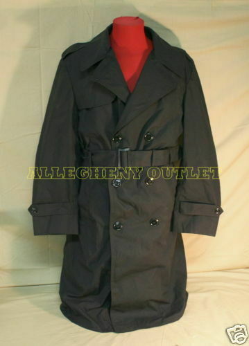 US Military Damen DSCP zweireihiger Trenchcoat mit Innenfutter & Gürtel schwarz NEU - Bild 1 von 1