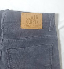 Vtg Plain Pockets Corduroy Pants Mens Sz 30/29 Gray Straight Regular Fit