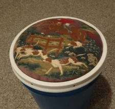 Horse Riding Fox Hunt Hunting Scene Padded 5 Gallon Bucket Lid Pail Cover Seat