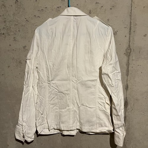 Lauren Ralph Lauren White Jacket Womens M Military Gold Buttons Pockets - Picture 7 of 10