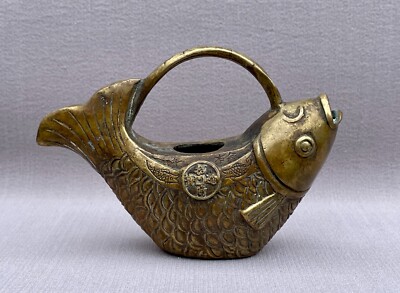 Antique Chinese Bronze Fish Lucky Carp Water Dropper | eBay