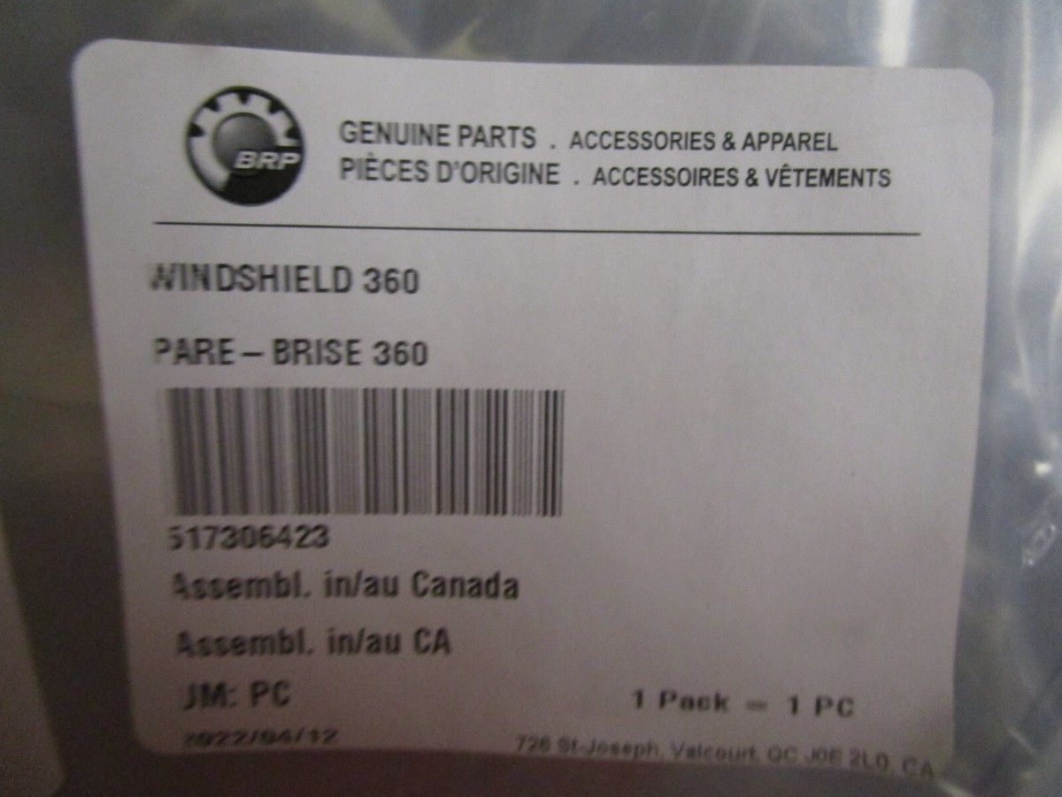 Ski-Doo MXZ Renegade Backcountry Windshield 517306423 C035 for