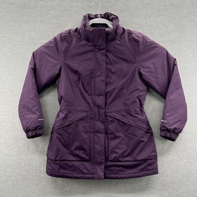 eddie bauer womens size ps full zip Goose Down Purple Softshell jacket