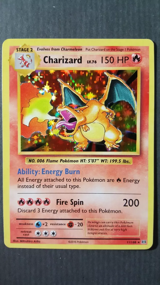  Pokemon - Charizard (11/108) - XY Evolutions - Holo : Toys &  Games