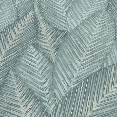 Large Leaf Martinique Vinyl Wallpaper Jungle Foliage Erismann 10391-35 Sage