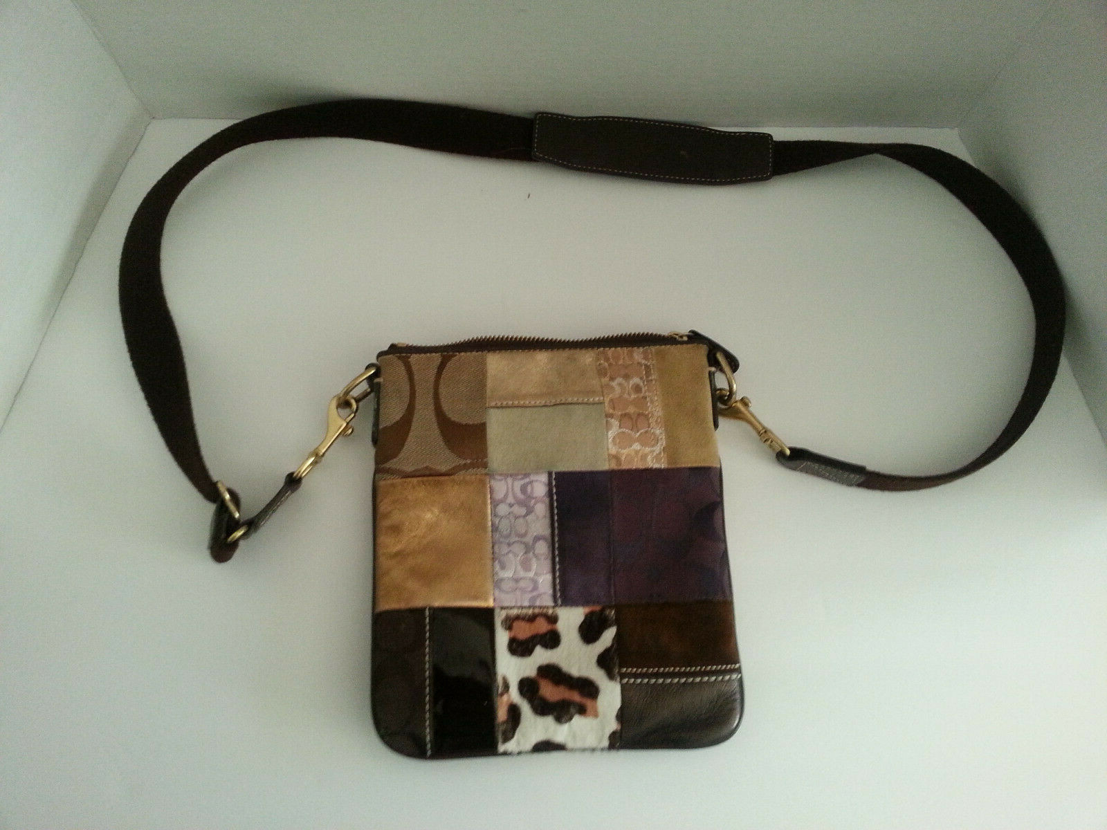 COACH Patchwork Duffel Shoulder Cross Body Purse Hand… Gem
