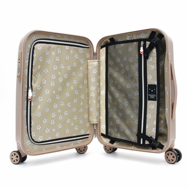 Miffy Suitcase S size zipper type Face milk tea Siffler Japan