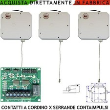 Sensore Tapparella Antifurto 3 Roller Scheda Conta Imp Contatto Cordino Serrande