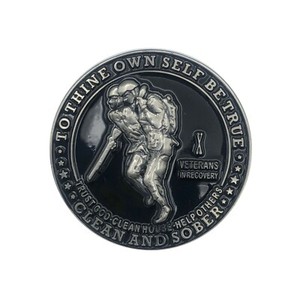 AA 26 Year Chip Bronze Alcoholics Anonymous Coin Bigger Design with Coin Capsule