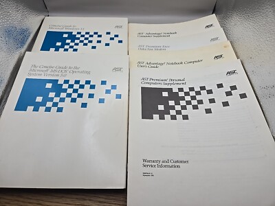 Lot (6) Microsoft MS-DOS 3.1 And 5.0 Operating System Concise User's Guide