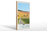 Holzschild Reise 20X30 Cm Toskana Italien Weide Wiese Deko Schild Wooden Sign