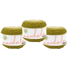 (3 Pack) Lion Brand Yarn 558-208BN Mandala Gradient Yarn, Olive
