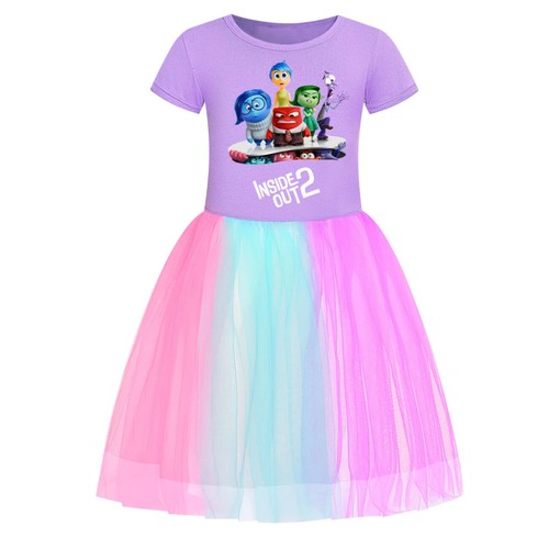 Inside Out Dress Kids JOY SADNESS Clothes Baby Girls Short Dresses Toddler Girl - Picture 31 of 36