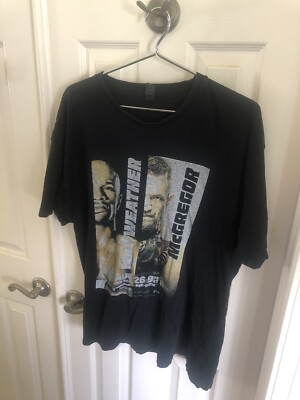 Modern Floyd Mayweather Vs Connor McGregor Boxing Promo XL Black Tee Fast Ship
