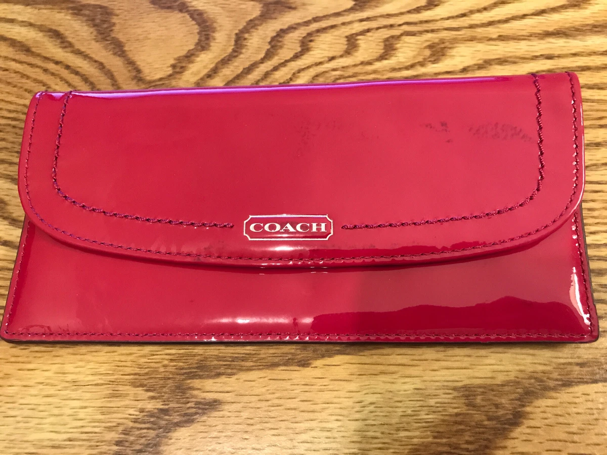 Patent leather hotsell coach wallet